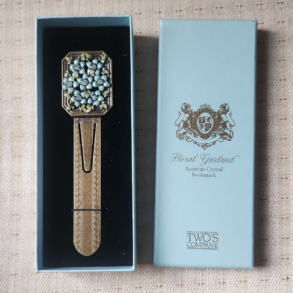 Floral Garden Austrian Crystal Bookmark Two's Company